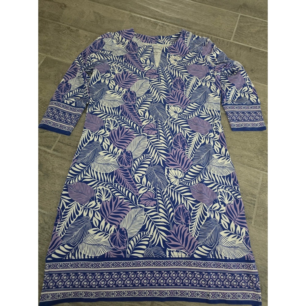 Coolibar Oceanside Tunic Dress XS Tropical Leaf UPF 50+ Sun Protection Summer